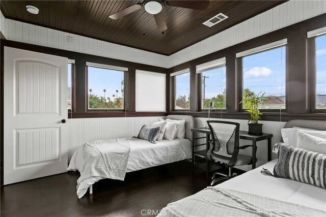 3354 Orange St, Riverside, CA 92501 - bedroom featuring wood finished floors and ceiling fan