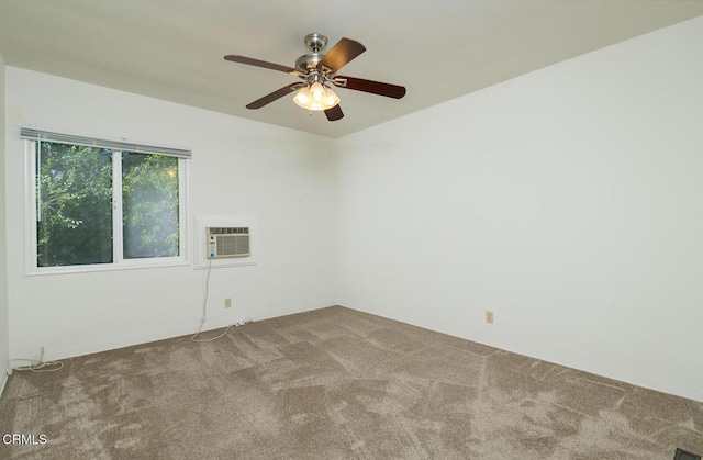 3910 Vista Ct, La Crescenta, CA 91214 - carpeted empty room with ceiling fan and a wall unit AC
