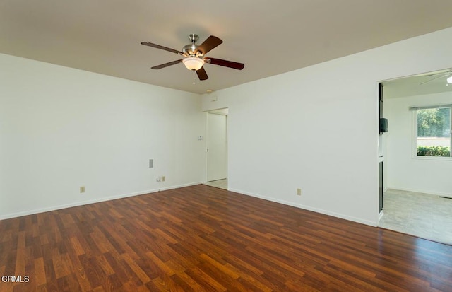 3910 Vista Ct, La Crescenta, CA 91214 - spare room with ceiling fan and wood finished floors