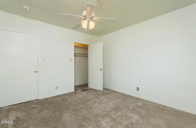 3910 Vista Ct, La Crescenta, CA 91214 - unfurnished bedroom with carpet, a closet, and a ceiling fan