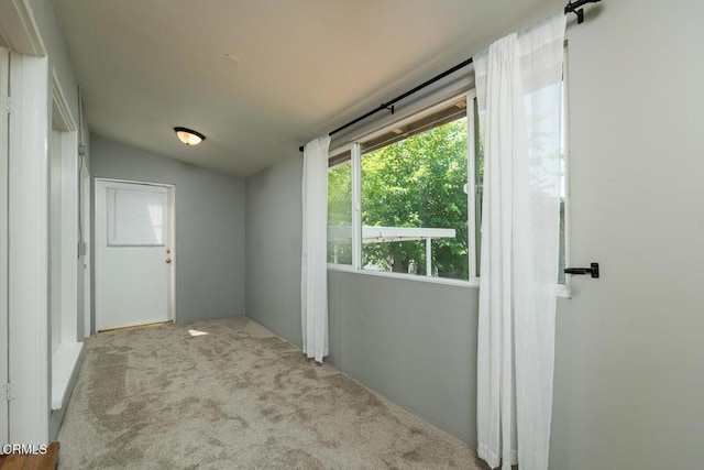 3910 Vista Ct, La Crescenta, CA 91214 - hall featuring carpet floors and vaulted ceiling