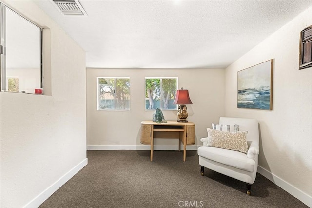 7021 Shoshone Ave, Lake Balboa, CA 91406 - living area with carpet flooring and a textured ceiling