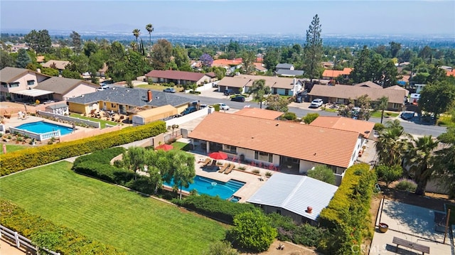 9430 Valley View St, Rancho Cucamonga, CA 91737 - aerial perspective of suburban area with a pool