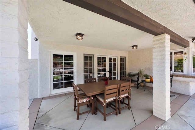 9430 Valley View St, Rancho Cucamonga, CA 91737 - view of patio / terrace featuring french doors and outdoor dining area