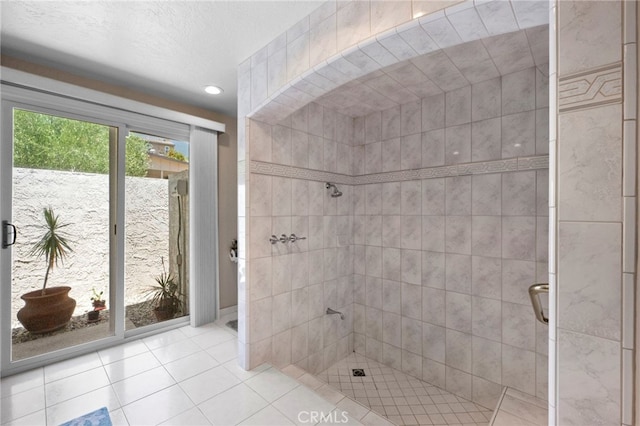 9430 Valley View St, Rancho Cucamonga, CA 91737 - bathroom featuring tiled shower and tile patterned flooring
