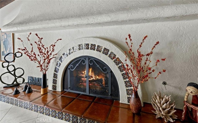 9430 Valley View St, Rancho Cucamonga, CA 91737 - detailed view of a lit fireplace