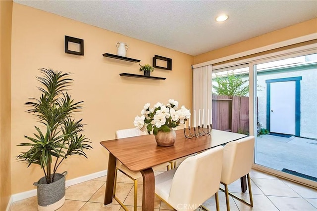1116 Cleghorn Dr Unit B, Diamond Bar, CA 91765 - dining space with light tile patterned floors, a textured ceiling, and recessed lighting