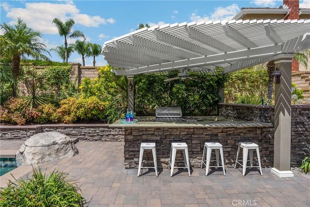 21210 Twin Oak, Yorba Linda, CA 92886 - view of patio featuring area for grilling and a pergola
