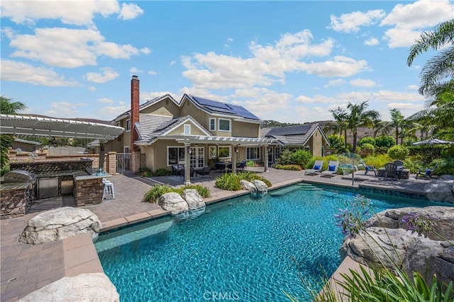 21210 Twin Oak, Yorba Linda, CA 92886 - swimming pool featuring a pergola, a patio, and a gate