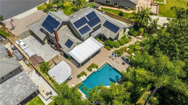 21210 Twin Oak, Yorba Linda, CA 92886 - aerial view of property and surrounding area with a pool