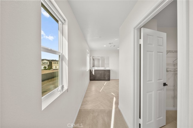 28426 Joey Ct, Menifee, CA 92585 - hall with carpet floors and recessed lighting