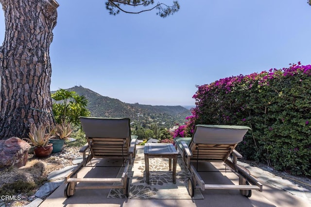 3626 Saint Elizabeth Rd, Glendale, CA 91206 - view of patio featuring a mountain view