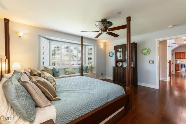 3626 Saint Elizabeth Rd, Glendale, CA 91206 - bedroom featuring dark wood-style flooring and baseboards