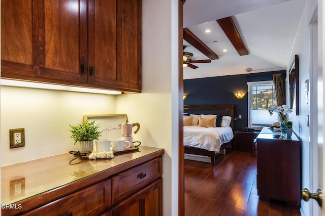 3626 Saint Elizabeth Rd, Glendale, CA 91206 - bedroom with dark wood-type flooring and recessed lighting
