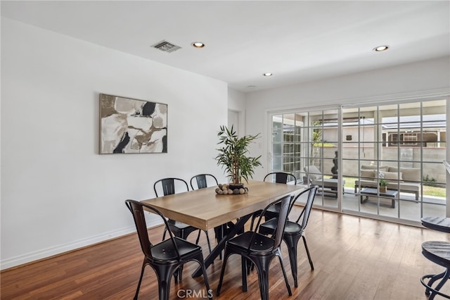 6515 Amigo Ave, Reseda, CA 91335 - dining room with wood finished floors and recessed lighting