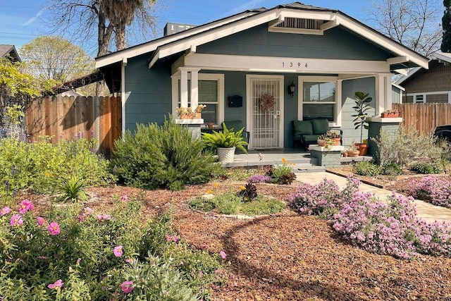 1396 N Ferger Ave, Fresno, CA 93728 - view of front of house featuring covered porch