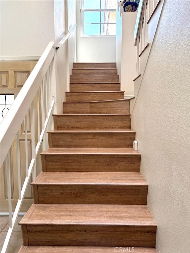 2227 Langspur Dr, Hacienda Heights, CA 91745 - stairs featuring a textured wall