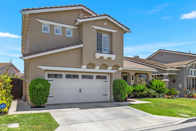 3328 Whispering Palms, Pico Rivera, CA 90660 - view of front facade with a tiled roof, a garage, stucco siding, and concrete driveway