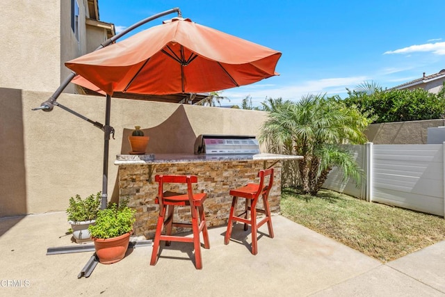 3328 Whispering Palms, Pico Rivera, CA 90660 - view of patio / terrace with exterior kitchen and an outdoor bar