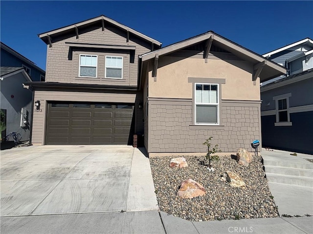 1073 Forest St, San Luis Obispo, CA 93405 - view of front facade with concrete driveway and an attached garage