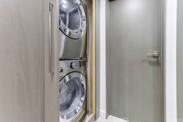 2727 Pine Creek Cir, Fullerton, CA 92835 - laundry area with estacked washer and dryer