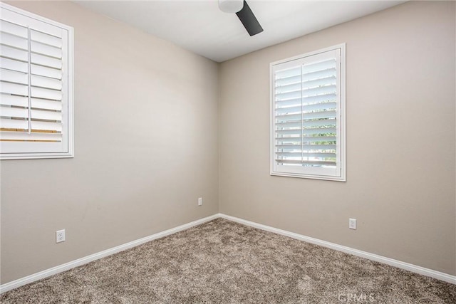 849 Half Moon Ave, Redlands, CA 92374 - carpeted empty room featuring ceiling fan and baseboards