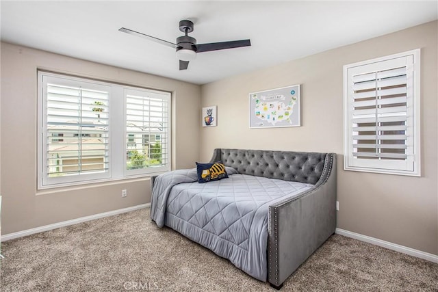 849 Half Moon Ave, Redlands, CA 92374 - bedroom with carpet and a ceiling fan