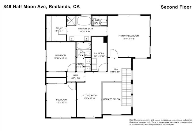 849 Half Moon Ave, Redlands, CA 92374 - view of room layout