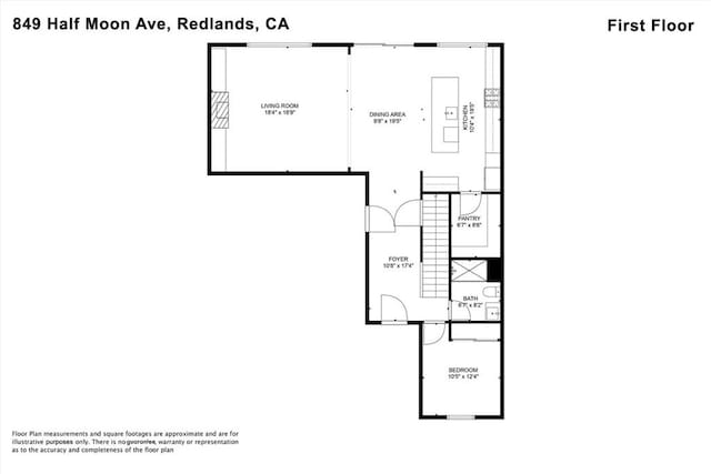 849 Half Moon Ave, Redlands, CA 92374 - view of room layout
