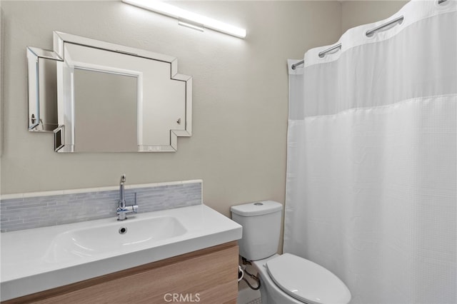 22 Brassie Ln, Coto De Caza, CA 92679 - full bathroom featuring decorative backsplash, vanity, and a shower with shower curtain