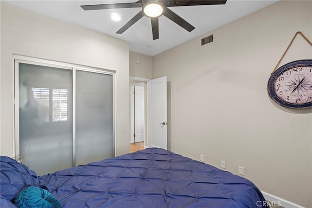 22 Brassie Ln, Coto De Caza, CA 92679 - bedroom featuring a closet and ceiling fan