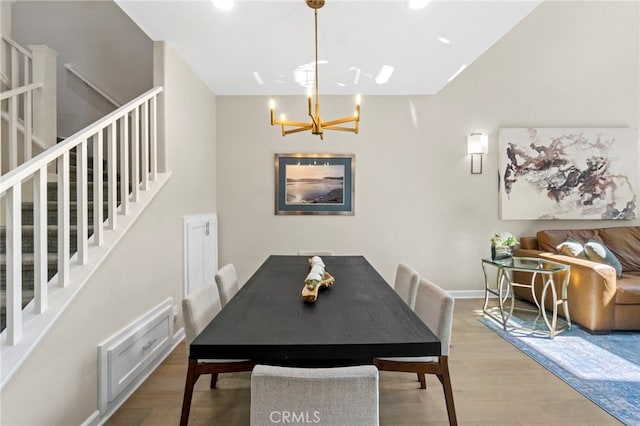 22 Brassie Ln, Coto De Caza, CA 92679 - dining room featuring wood finished floors, a chandelier, and recessed lighting