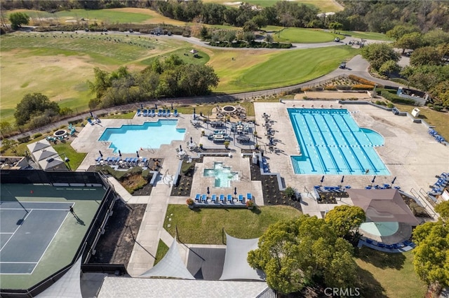 22 Brassie Ln, Coto De Caza, CA 92679 - drone / aerial view of a pool and a golf club