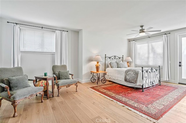 25291 Derbyhill Dr, Laguna Hills, CA 92653 - bedroom featuring wood-type flooring, ceiling fan, and access to outside