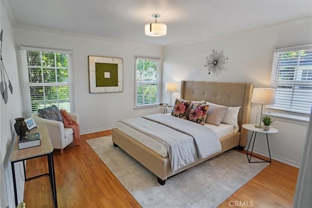 5525 Costello Ave, Sherman Oaks, CA 91401 - bedroom featuring ornamental molding and wood finished floors