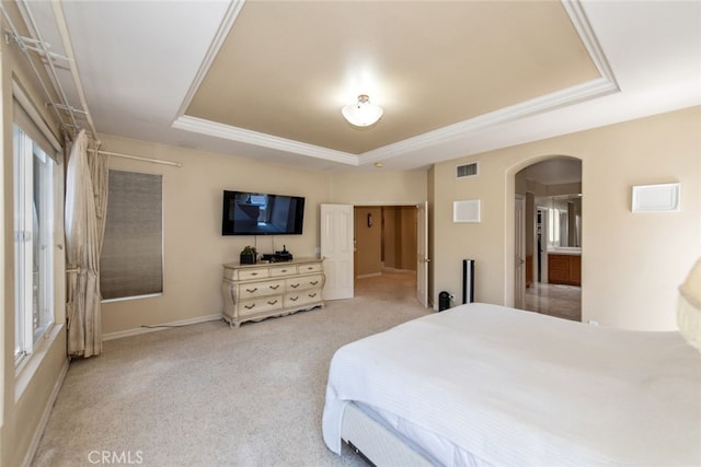 2 Shadow, Irvine, CA 92620 - carpeted bedroom featuring a raised ceiling and arched walkways