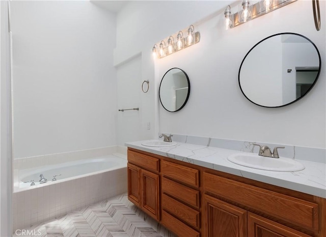 3 Longbourn Aisle, Irvine, CA 92603 - bathroom with double vanity and a garden tub