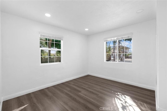 3310 Mangum St, Baldwin Park, CA 91706 - empty room featuring dark wood finished floors and recessed lighting