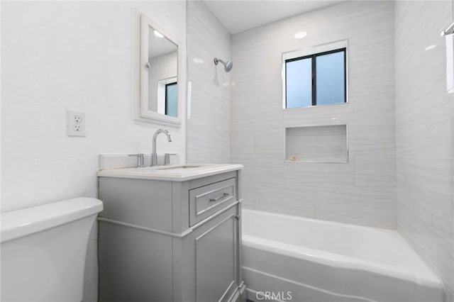 3310 Mangum St, Baldwin Park, CA 91706 - bathroom with vanity and washtub / shower combination