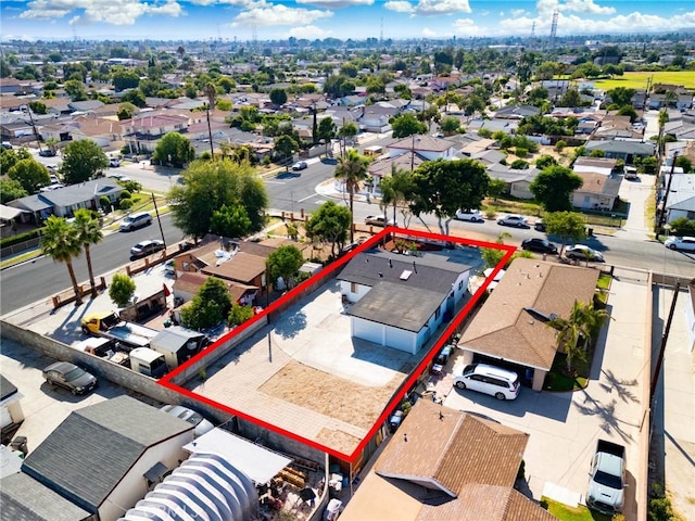 3310 Mangum St, Baldwin Park, CA 91706 - aerial view of residential area featuring property boundaries highlighted