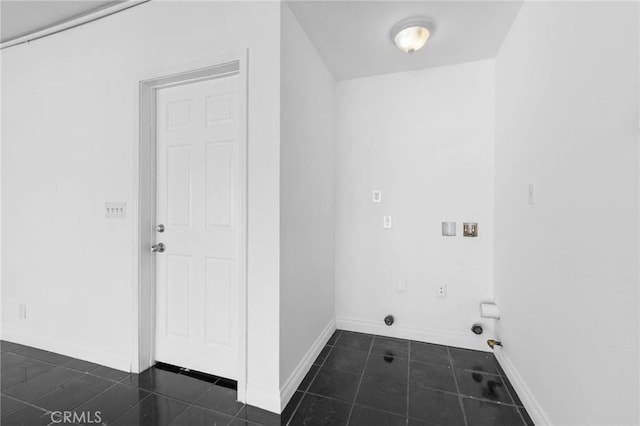 3310 Mangum St, Baldwin Park, CA 91706 - laundry area featuring dark tile patterned flooring and hookup for a washing machine