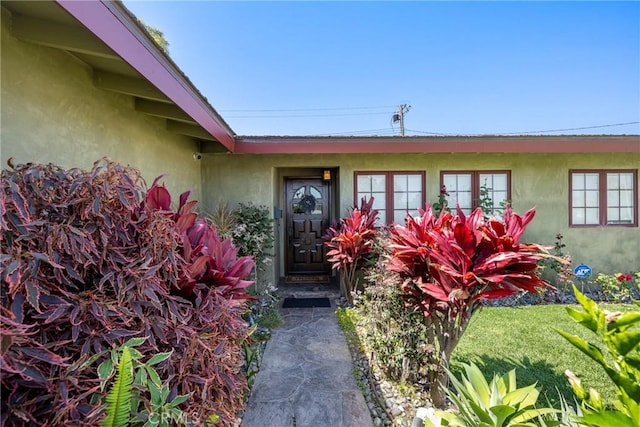 5837 Los Arcos Way, Buena Park, CA 90620 - doorway to property featuring stucco siding