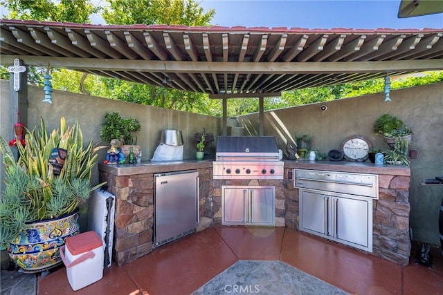 5837 Los Arcos Way, Buena Park, CA 90620 - view of patio / terrace featuring exterior kitchen