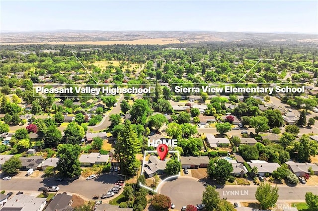 886 Lynn Ln, Chico, CA 95926 - aerial perspective of suburban area