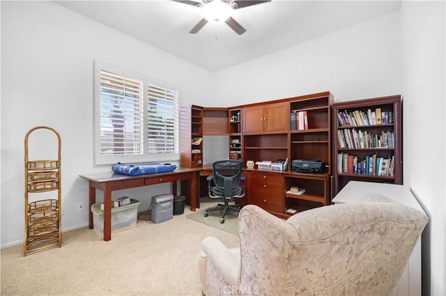 44397 Mesquite Dr, Indian Wells, CA 92210 - office featuring ceiling fan and carpet floors