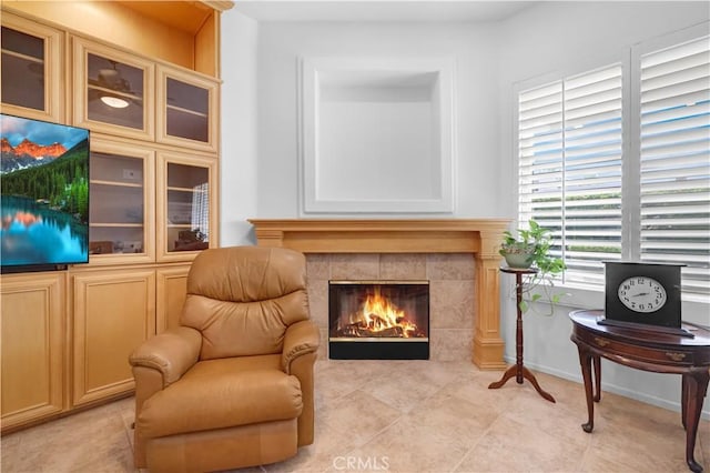 44397 Mesquite Dr, Indian Wells, CA 92210 - sitting room featuring a tiled fireplace