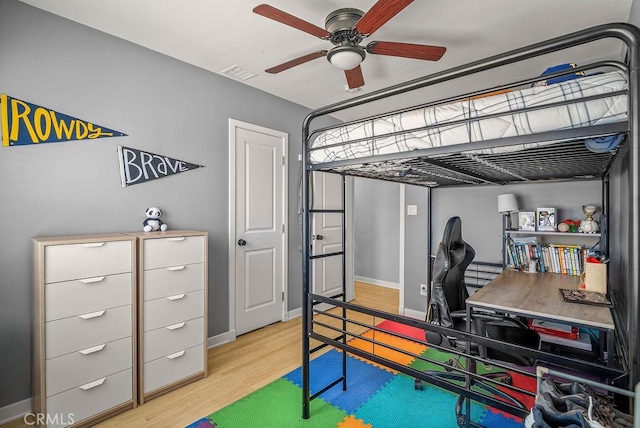 8213 Strub Ave, Whittier, CA 90602 - bedroom featuring wood finished floors and a ceiling fan