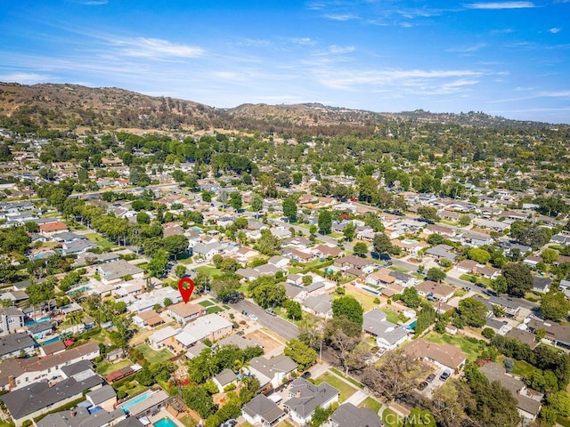 8213 Strub Ave, Whittier, CA 90602 - aerial overview of property's location with mountains