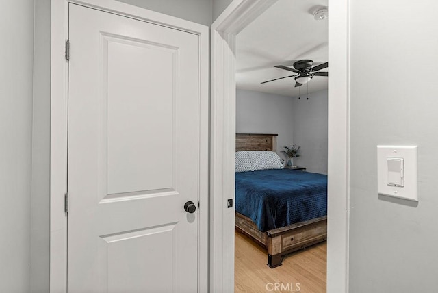 8213 Strub Ave, Whittier, CA 90602 - bedroom featuring light wood-style floors and a ceiling fan