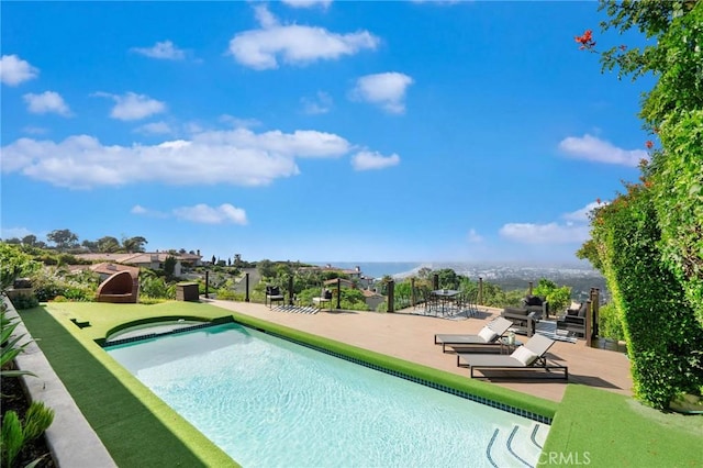 952 Via Del Monte, Palos Verdes Estates, CA 90274 - outdoor pool with a putting green and a patio area
